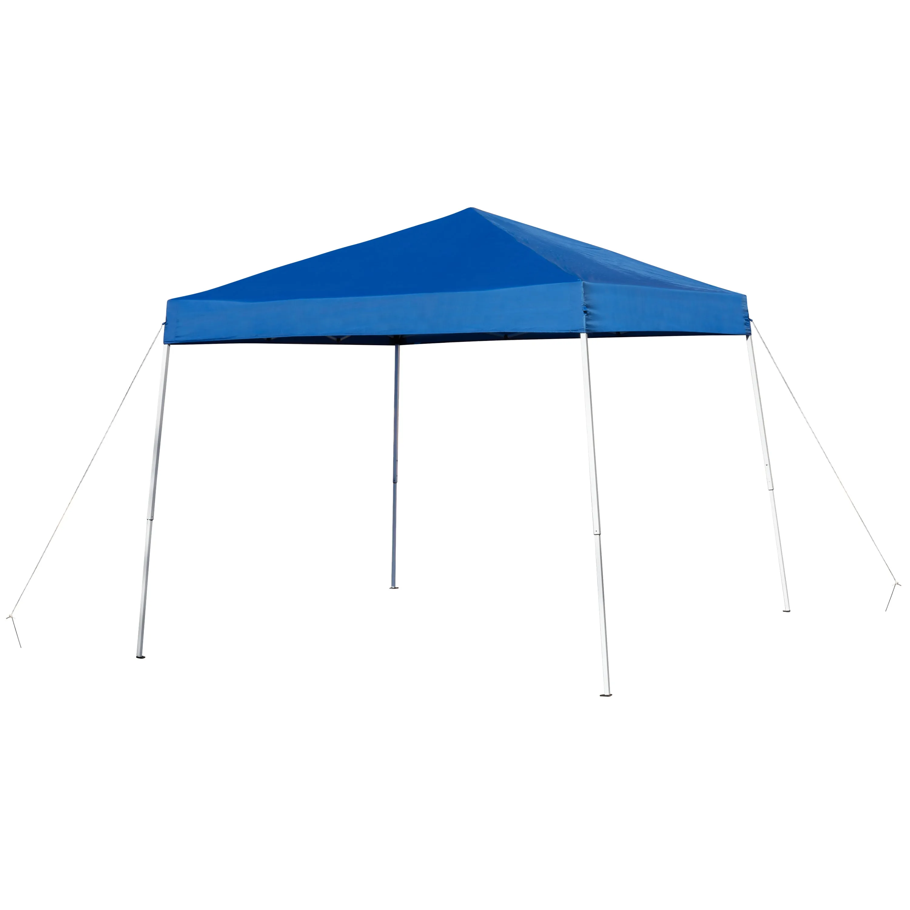 Harris 8'x8' Blue Outdoor Pop Up Event Slanted Leg Canopy Tent with Carry Bag