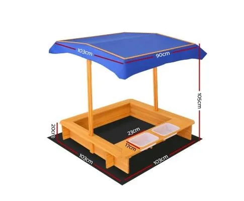 Keezi Outdoor Canopy Sand Pit