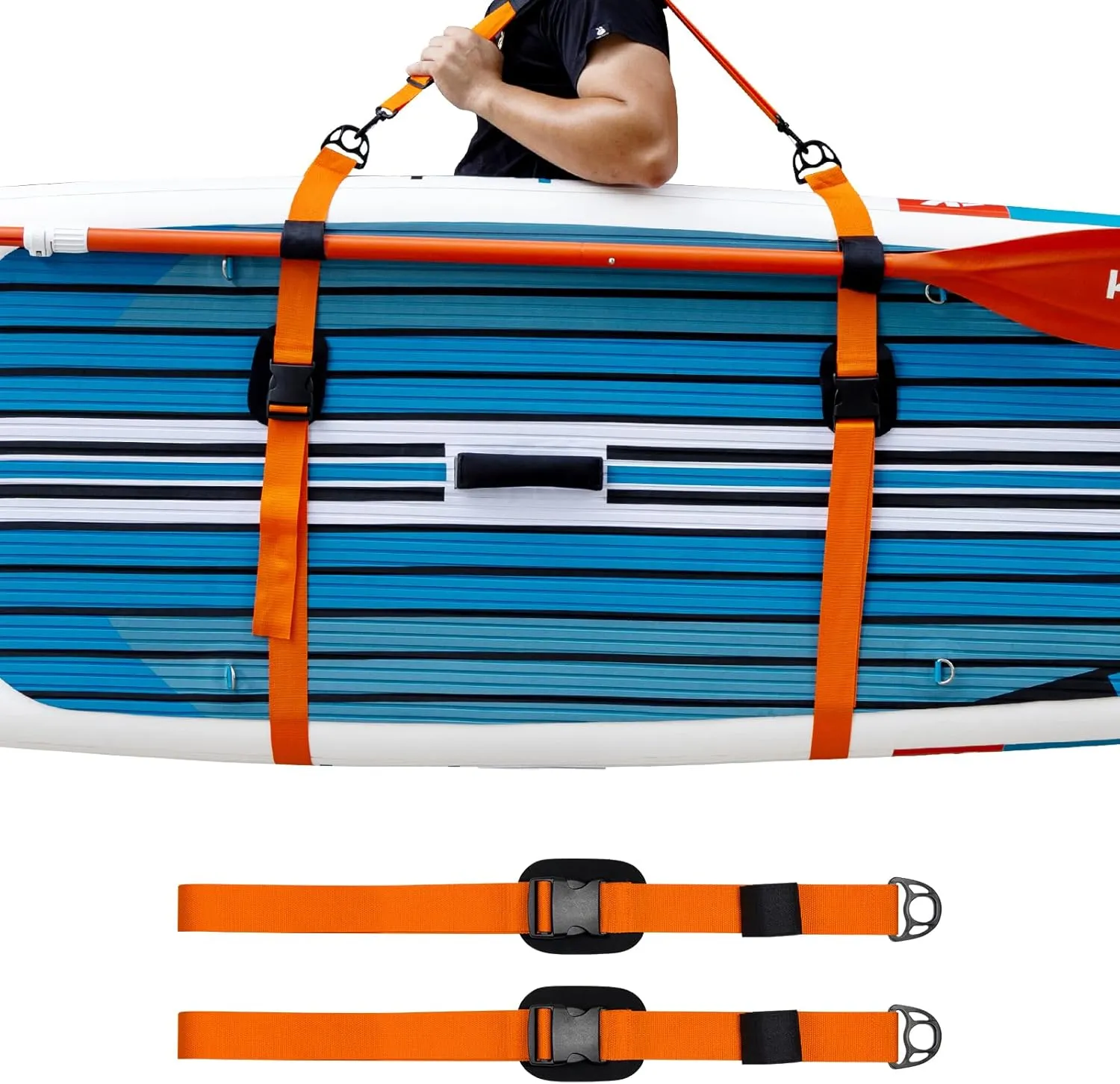 KOETSU Paddle Board Strap-Adjustable SUP Carry Straps, Padded Shoulder Strap with Hook for Kayak/Paddle Board/Surfboard