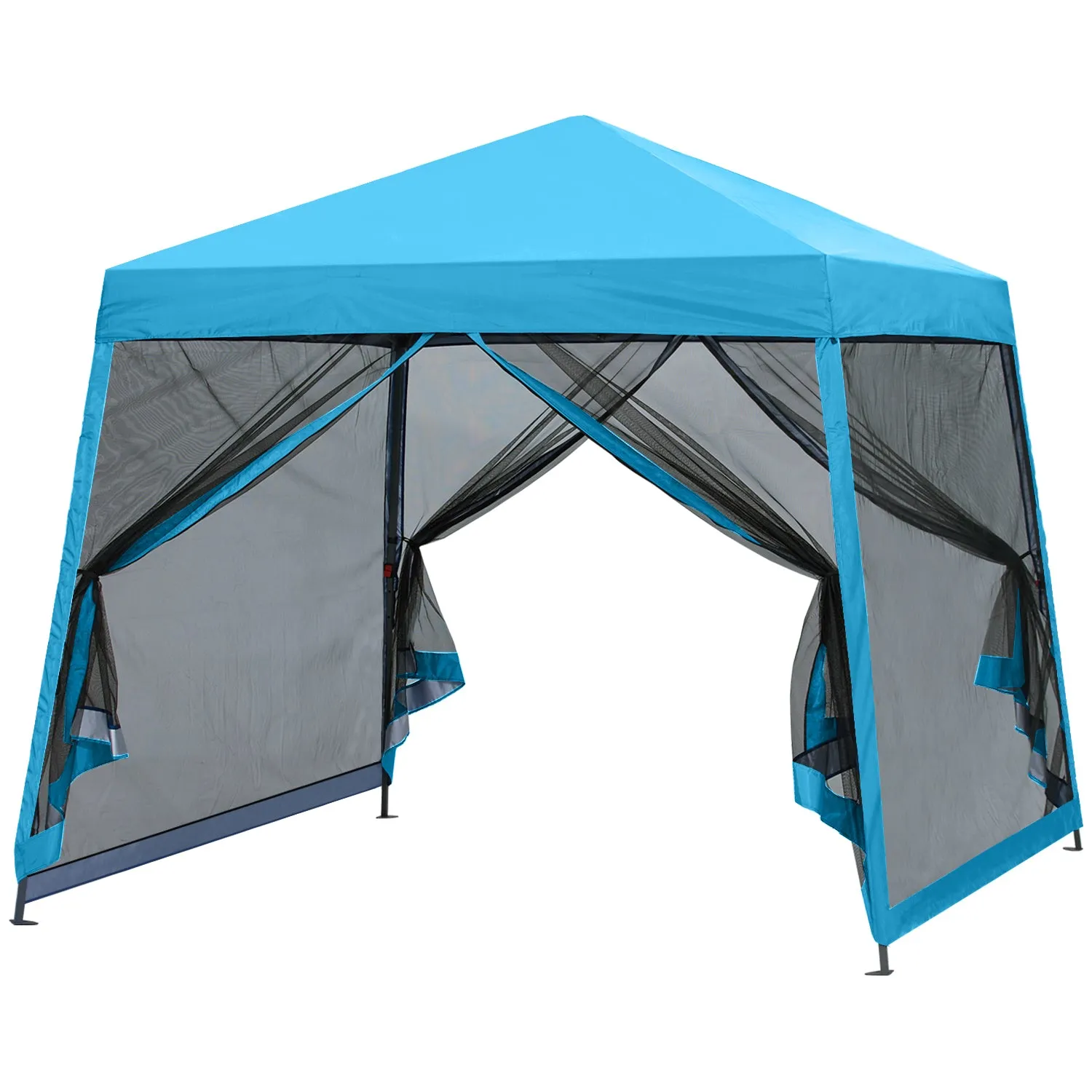 Leisure Sports 8x8/10x10/11x11 Pop Up Stable Canopy Tent with Mosquito Netting