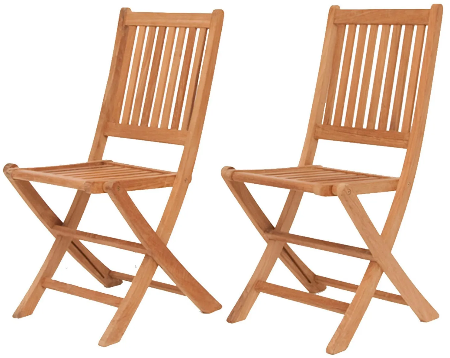 London Wooden Armchair 2 Piece Folding Wood Chair Set
