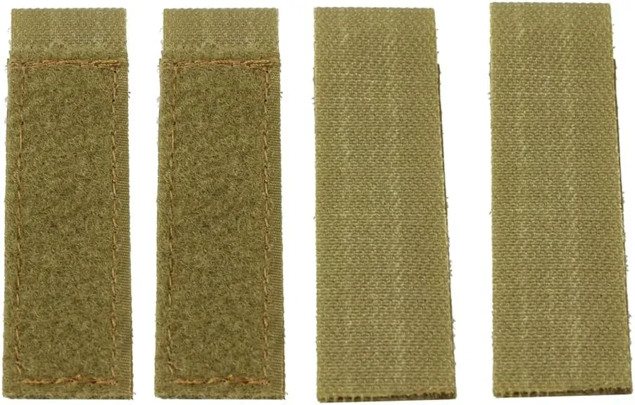 Molle Strips for Attaching Tactical ID Patches - for 3-inch high Patches, Patches Display Tactical Molle Strips for Badges- 4-Count (TAN)