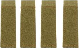 Molle Strips for Attaching Tactical ID Patches - for 3-inch high Patches, Patches Display Tactical Molle Strips for Badges- 4-Count (TAN)