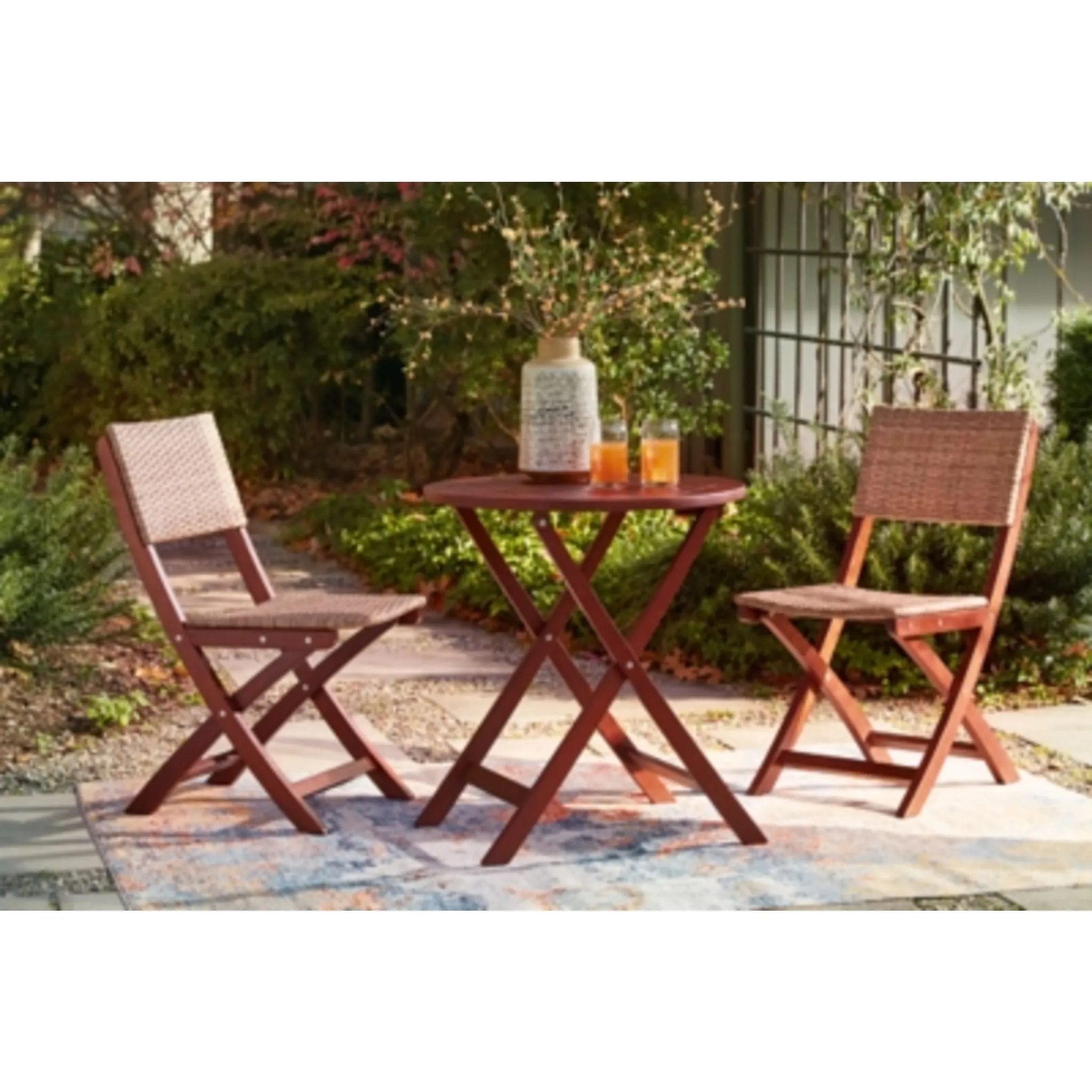 Outdoor Safari Peak Chairs w/Table Set