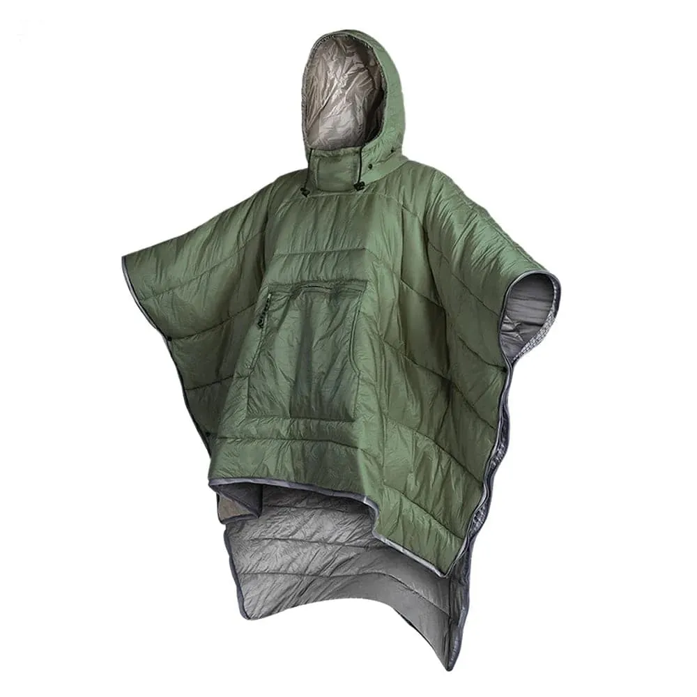 Outdoor Wearable Cloak Sleeping Bag Portable Warming Sleeping Bag Light-weight Cotton Sleeping Bag for Winter Camping Travel