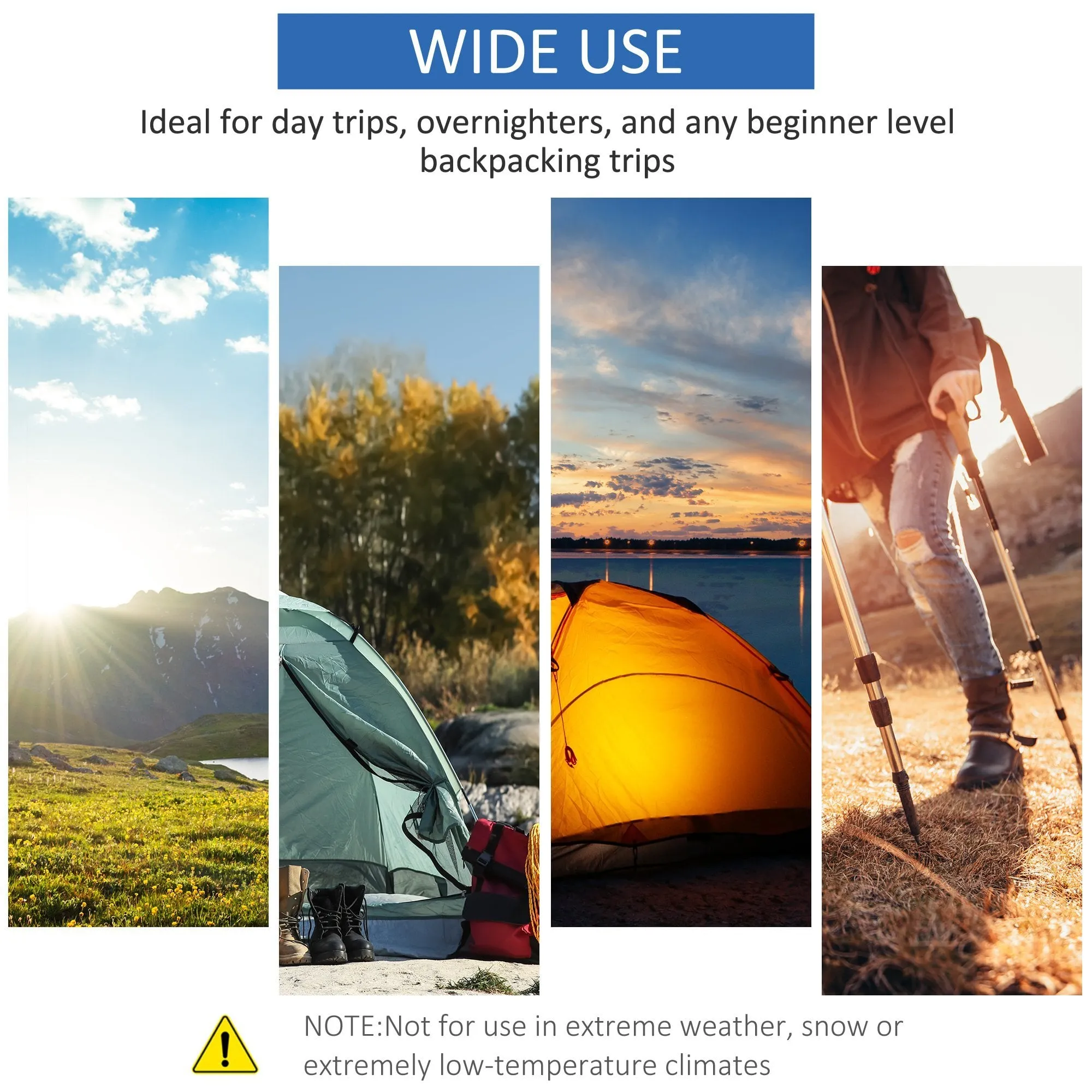 Outsunny Camping Tent for 2 Person Waterproof Double Layer Tent with 2 Doors 4 Mesh Windows Storage Bag Portable Carry Bag Dark Green Outdoor Glass Fiber