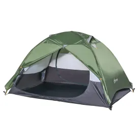 Outsunny Camping Tent for 2 Person Waterproof Double Layer Tent with 2 Doors 4 Mesh Windows Storage Bag Portable Carry Bag Dark Green Outdoor Glass Fiber