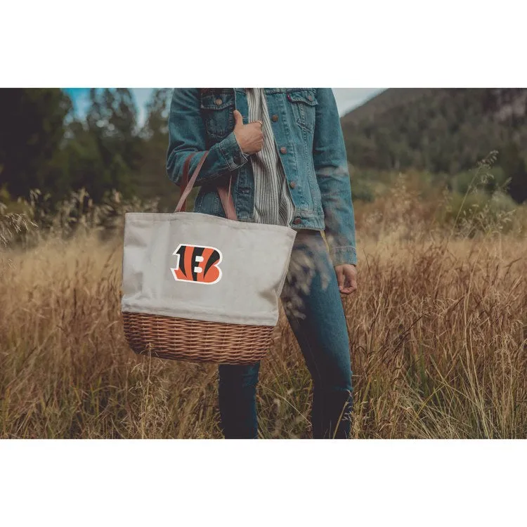 Promenade Picnic Basket (Beige Canvas) - Cincinnati Bengals
