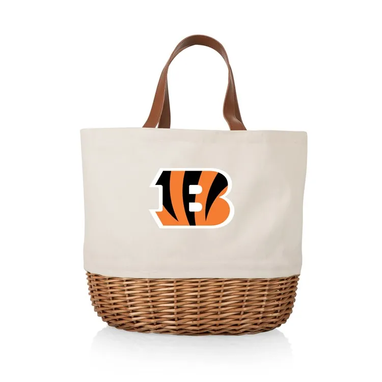 Promenade Picnic Basket (Beige Canvas) - Cincinnati Bengals
