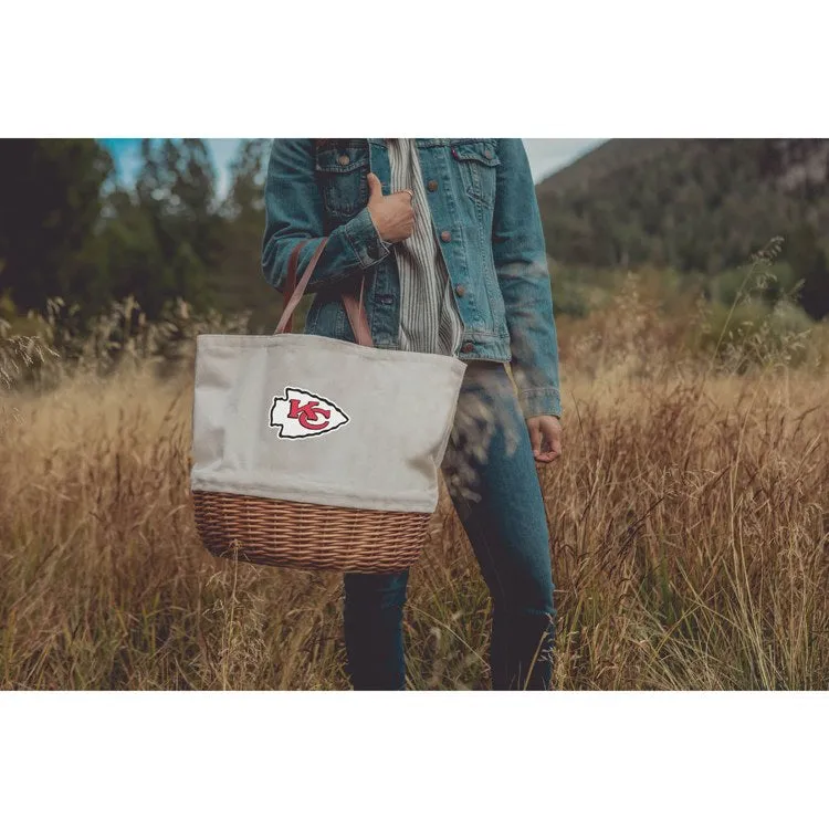 Promenade Picnic Basket (Beige Canvas) - Kansas City Chiefs