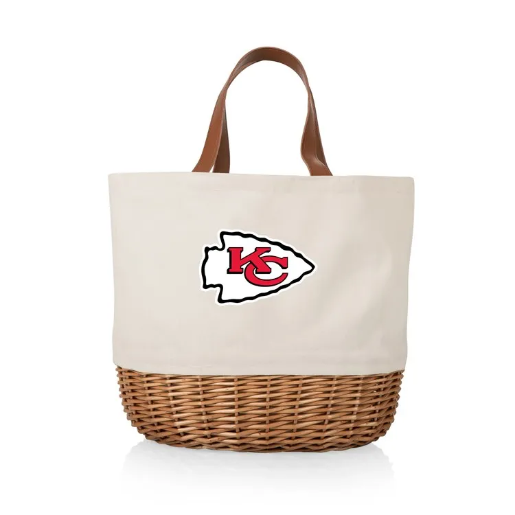 Promenade Picnic Basket (Beige Canvas) - Kansas City Chiefs