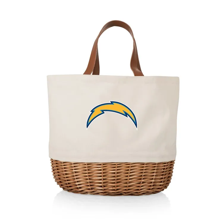 Promenade Picnic Basket (Beige Canvas) - Los Angeles Chargers