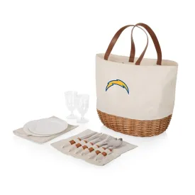 Promenade Picnic Basket (Beige Canvas) - Los Angeles Chargers