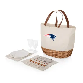 Promenade Picnic Basket, Moroccan Watercolor with New England Patriots Logo