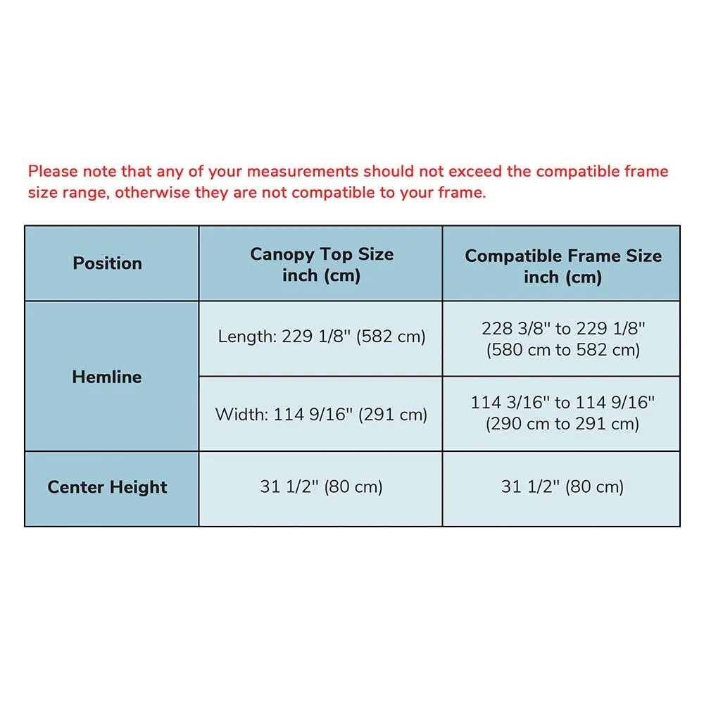Replacement Top for 10'x20' Waterproof Pop Up Canopy