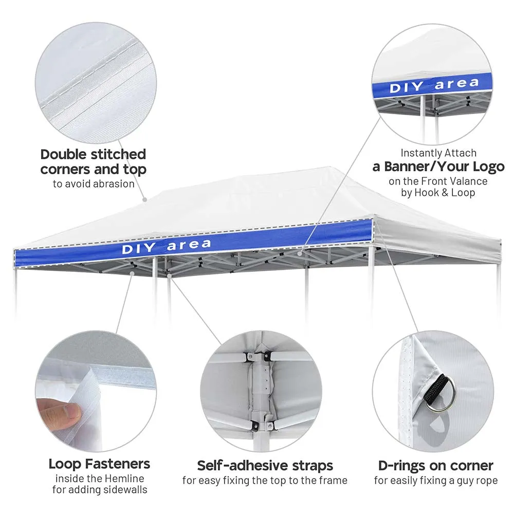 Replacement Top for 10'x20' Waterproof Pop Up Canopy