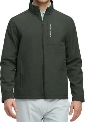 Rouen Mens Golf Raincoat Jacket Zipper Pockets Lightweight Softshell Hooded Water-resistant Spring Fall Outdoor Windbreaker