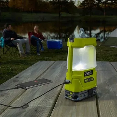 Ryobi One  18V LED Area Light With USB Port - Skin Only Portable
