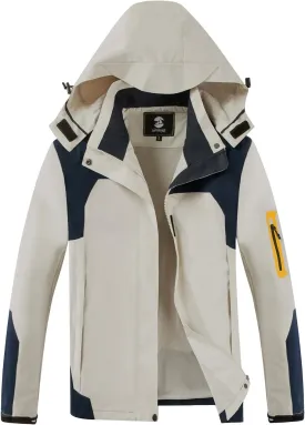 SaphiRose Womens Waterproof Rain jacket Lightweight Active Outdoor Raincoat with Removable Hood