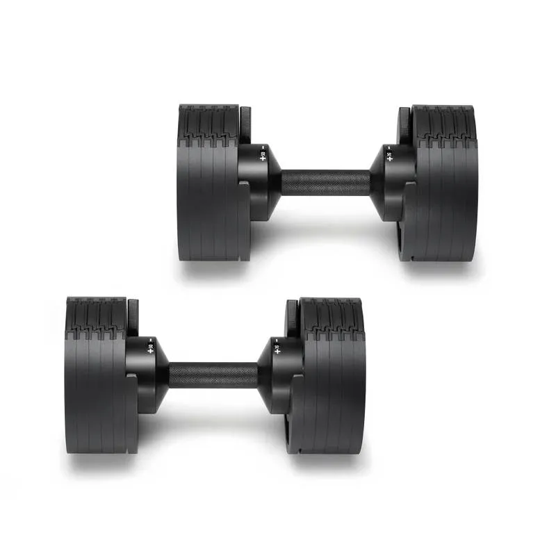 SMRTFT Nüobells - 5-50lb Adjustable Dumbbell Pair - Matte Black