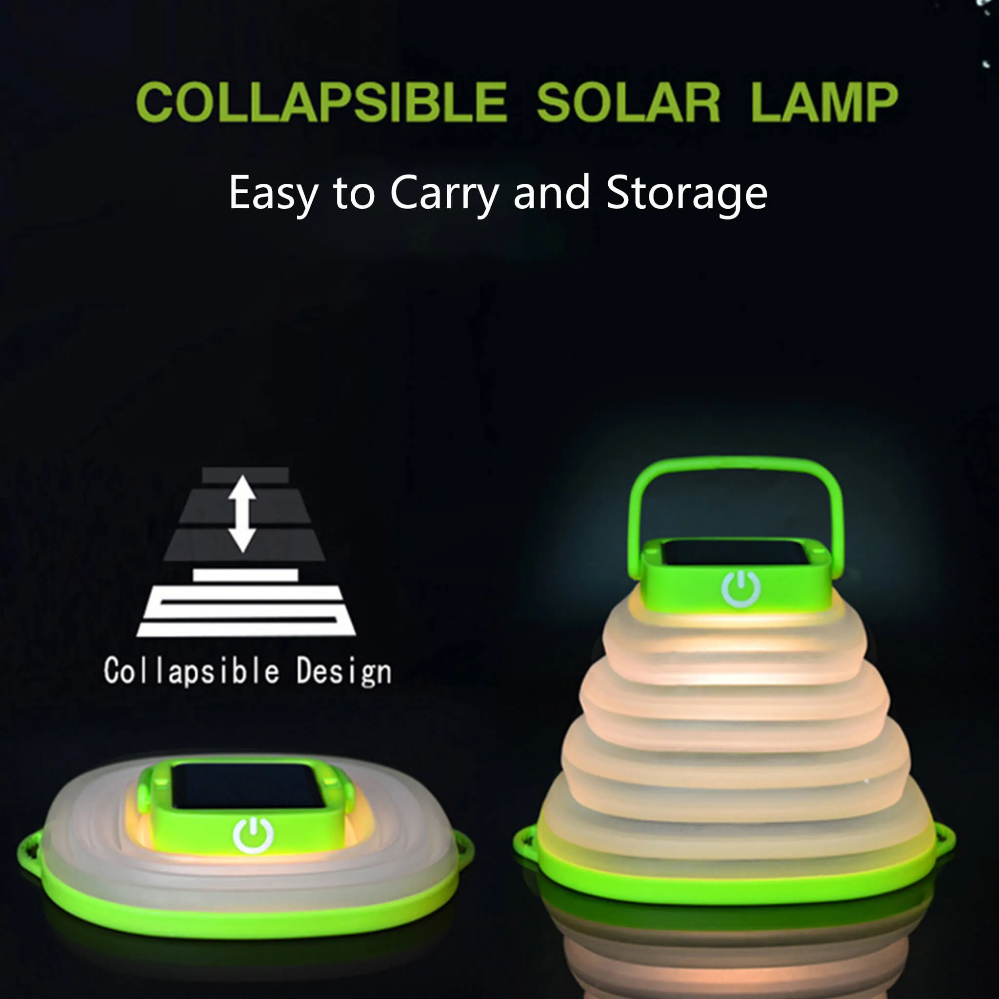 Solar-Powered Collapsible Travel LED Light