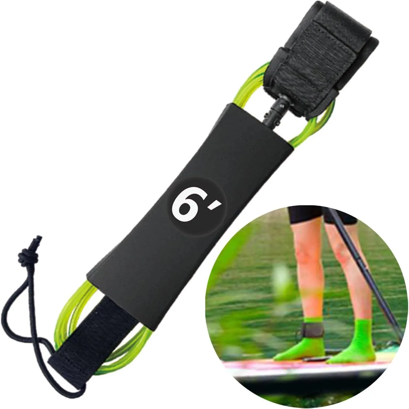 Surfboard Leash, Surf Leash Straight Stand Up Paddle Board Leash, Lightweight Surf Foot Rope Outdoor Strap for Shortboard, Long Boards