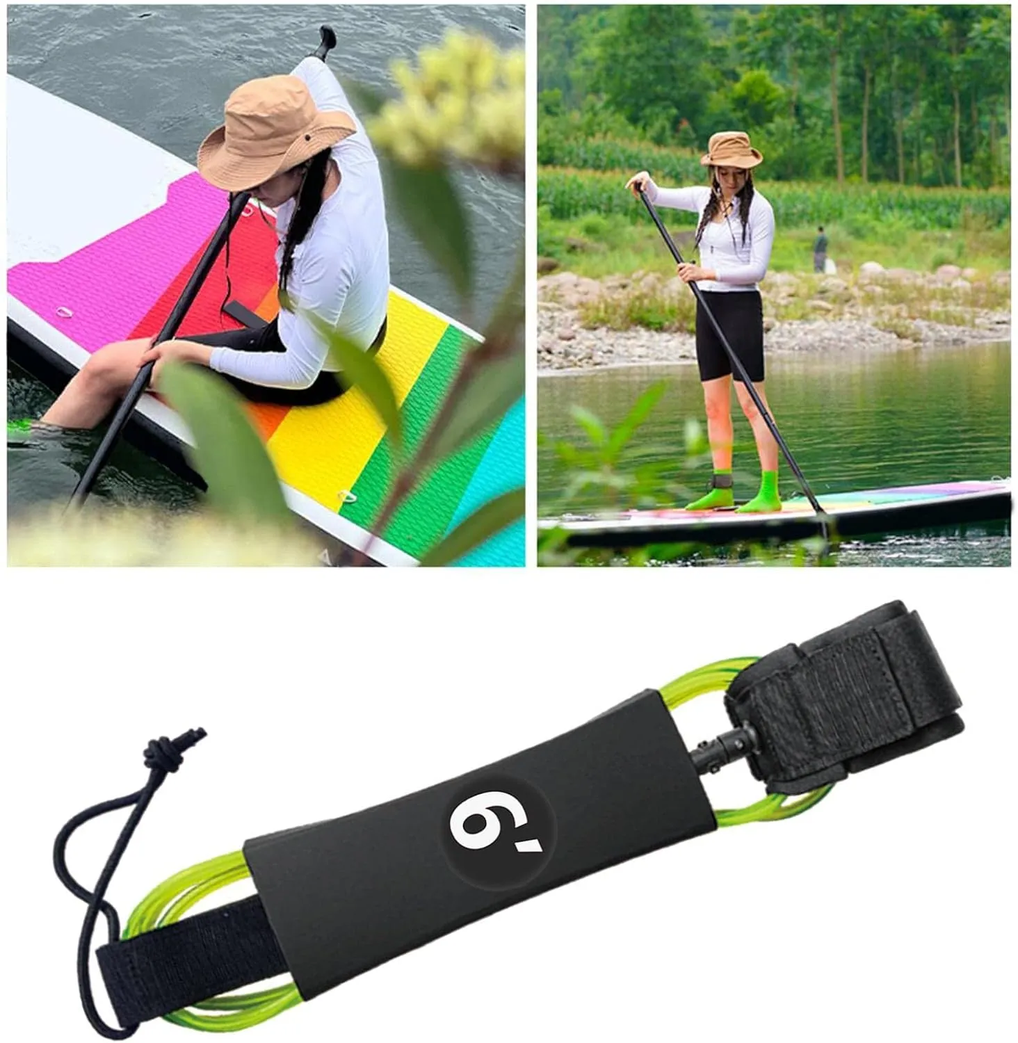 Surfboard Leash, Surf Leash Straight Stand Up Paddle Board Leash, Lightweight Surf Foot Rope Outdoor Strap for Shortboard, Long Boards