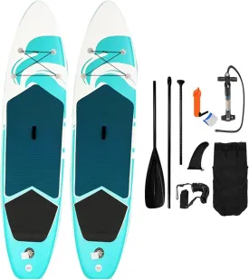 Surfboard Surfboard Blue Inflatable Stand Up Paddle Board Ultralight Paddle Board with Accessories Fins Adjustable Surf Board Outdoor Recreation