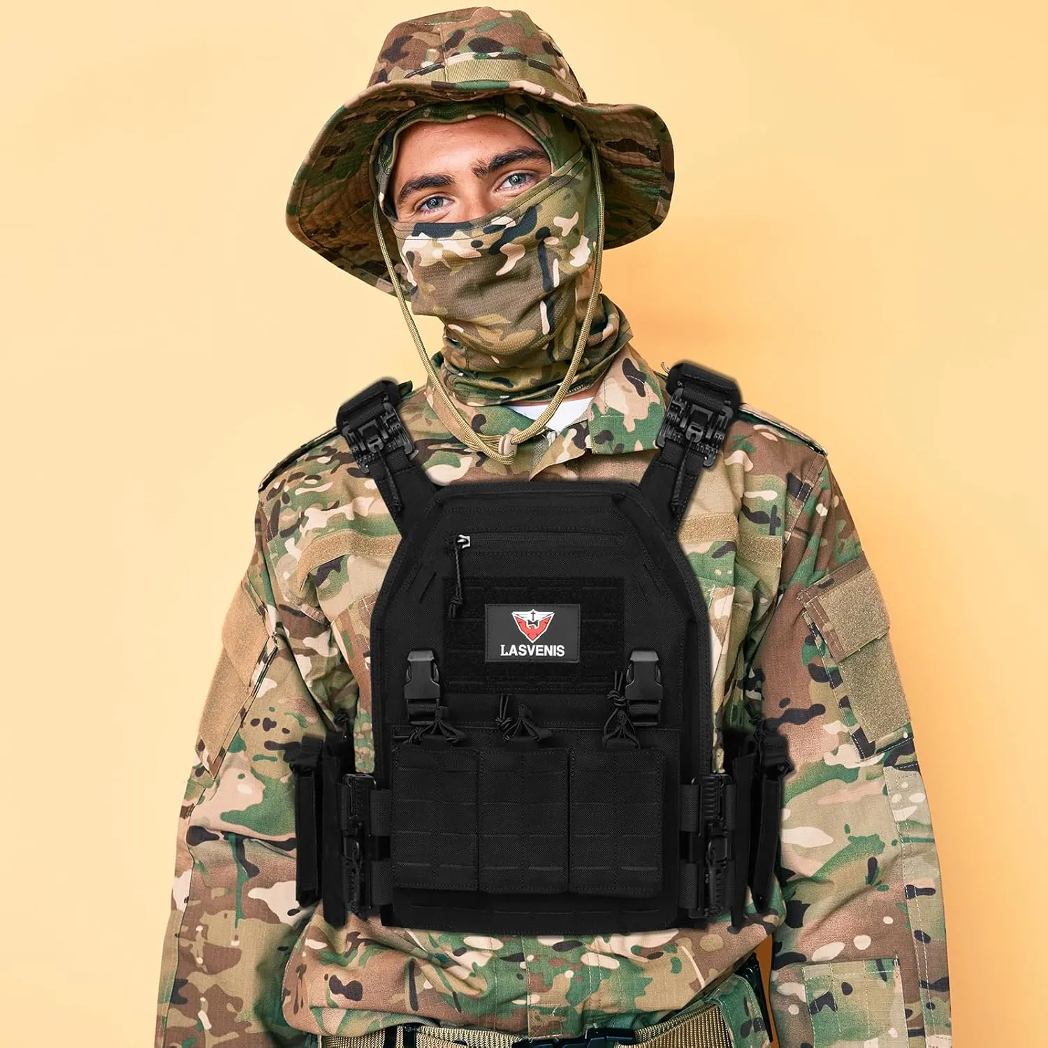 Tactical Vest for Men Weighted Vest Fully Adjustable Outdoor Training Gaming Vests