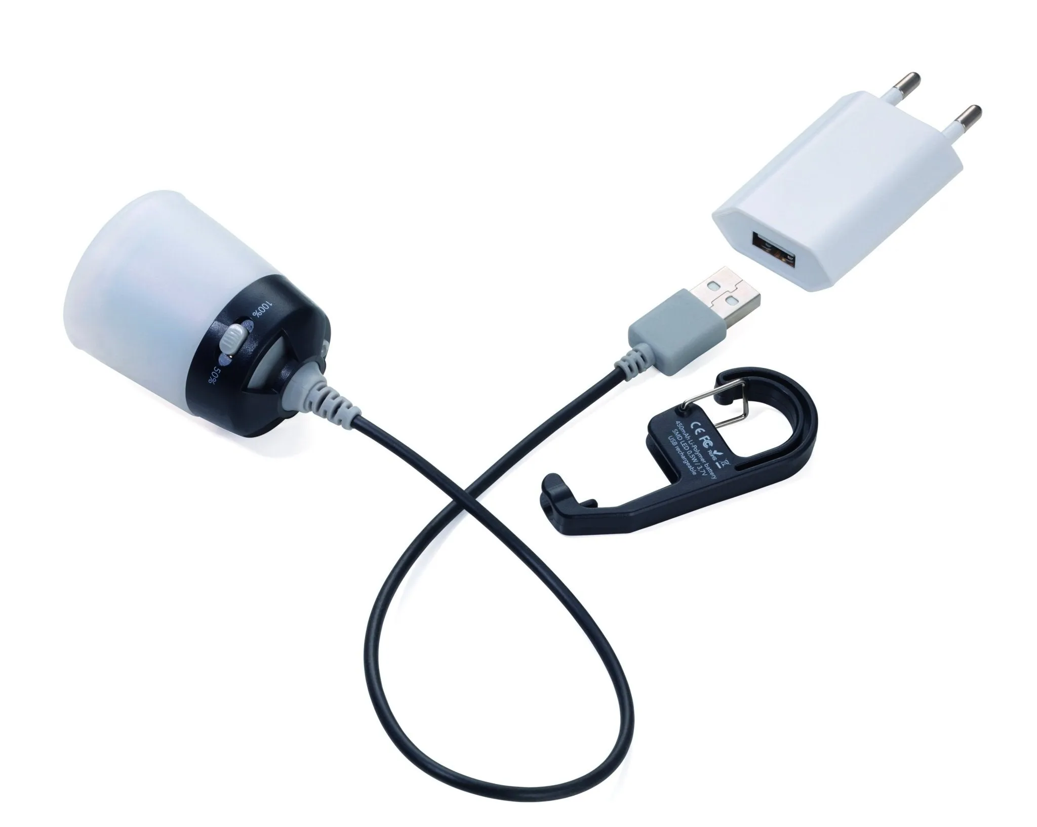 Troika Eco-Friendly USB Rechargeable Lantern With Carabiner Clip