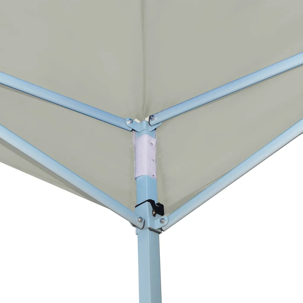 vidaXL Folding Gazebo with 4 Sidewalls 5x5 m Cream