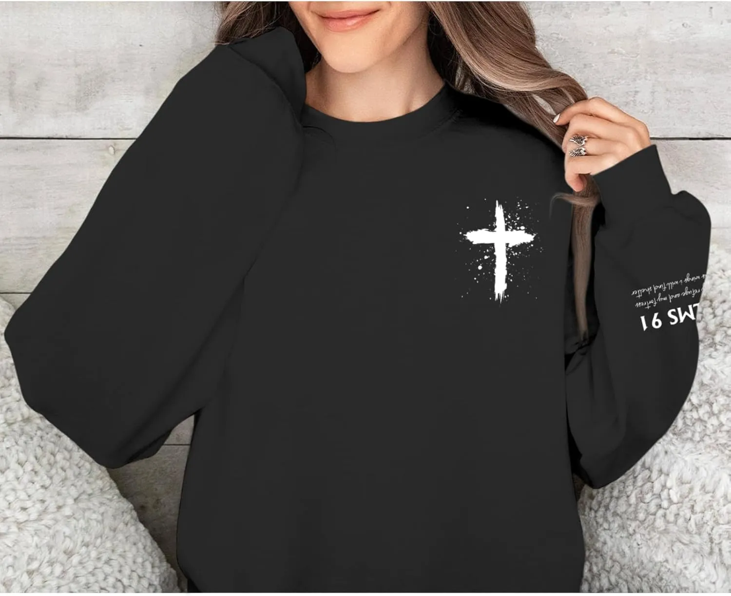 Women Christian Sweatshirt Psalms 91 Jesus Hoodie Religious Faith God Shirt Bible Verse Inspirational Pullover Tops