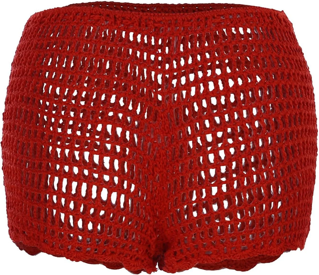 Women's Crochet Cover Up Shorts Hollow Out Knit Bathing Suit Crochet Beach Shorts Coverup Bottom