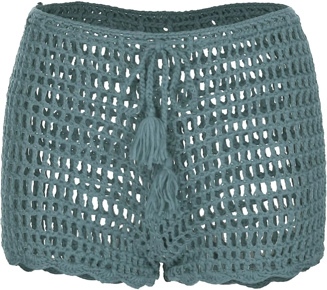 Women's Crochet Cover Up Shorts Hollow Out Knit Bathing Suit Crochet Beach Shorts Coverup Bottom