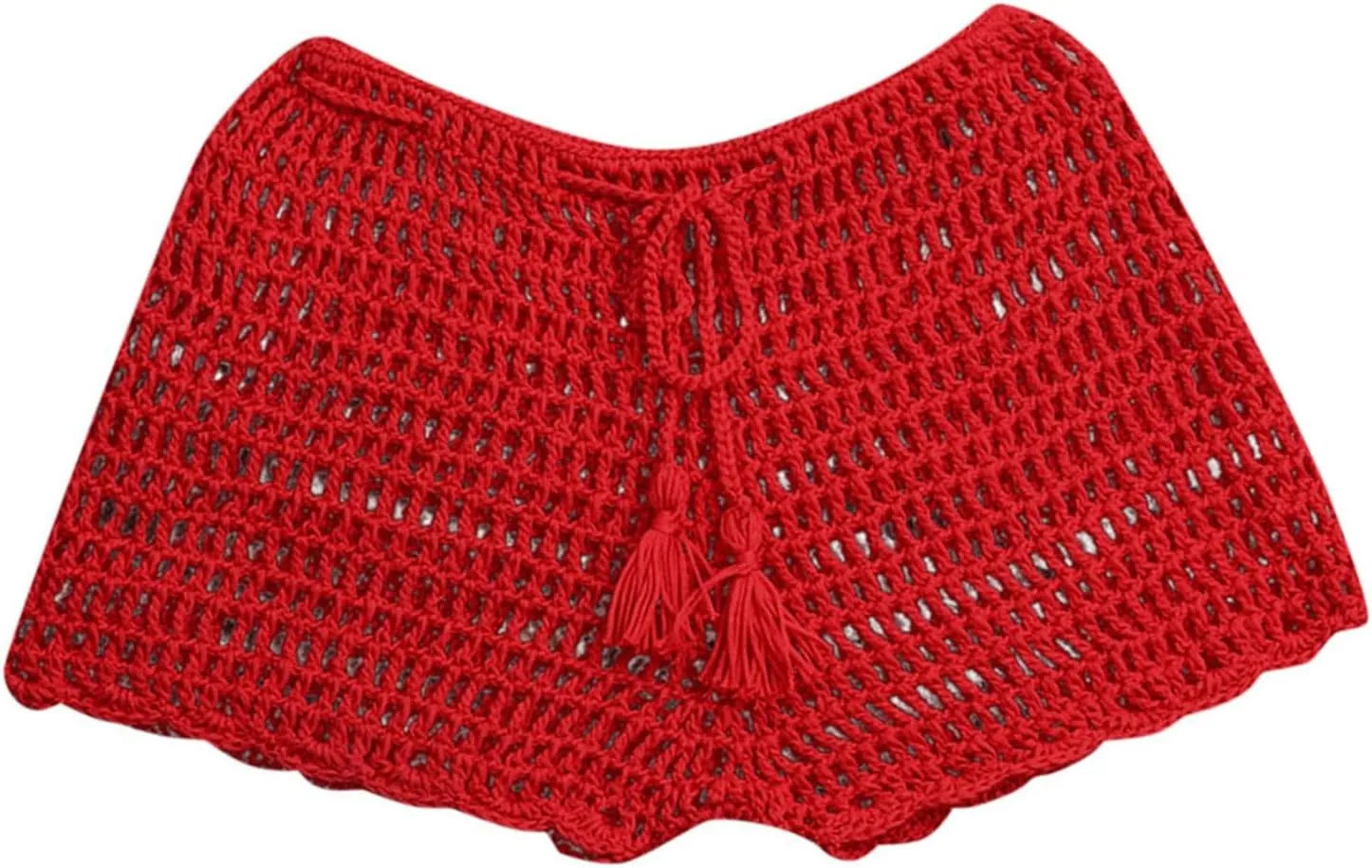 Women's Crochet Cover Up Shorts Hollow Out Knit Bathing Suit Crochet Beach Shorts Coverup Bottom