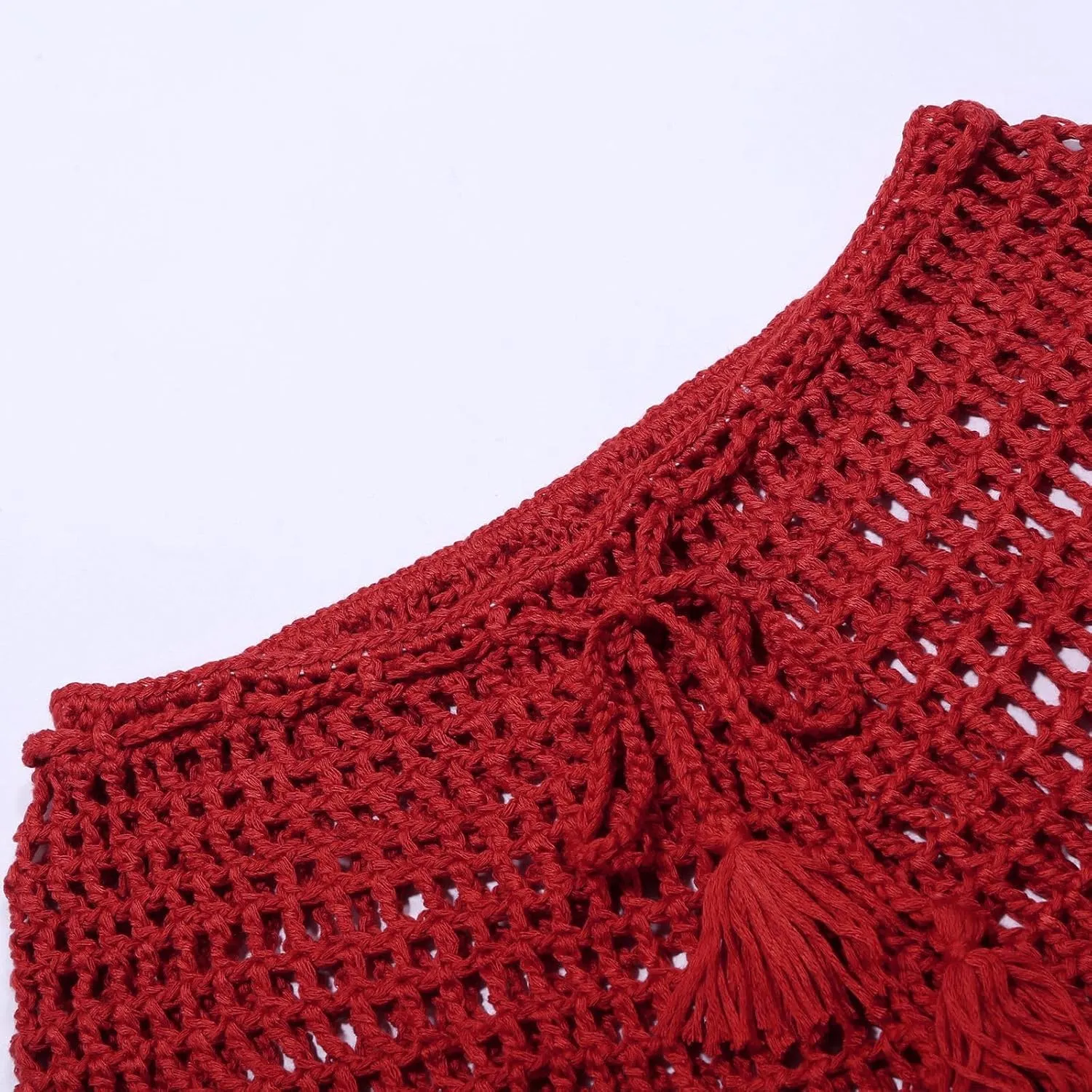Women's Crochet Cover Up Shorts Hollow Out Knit Bathing Suit Crochet Beach Shorts Coverup Bottom