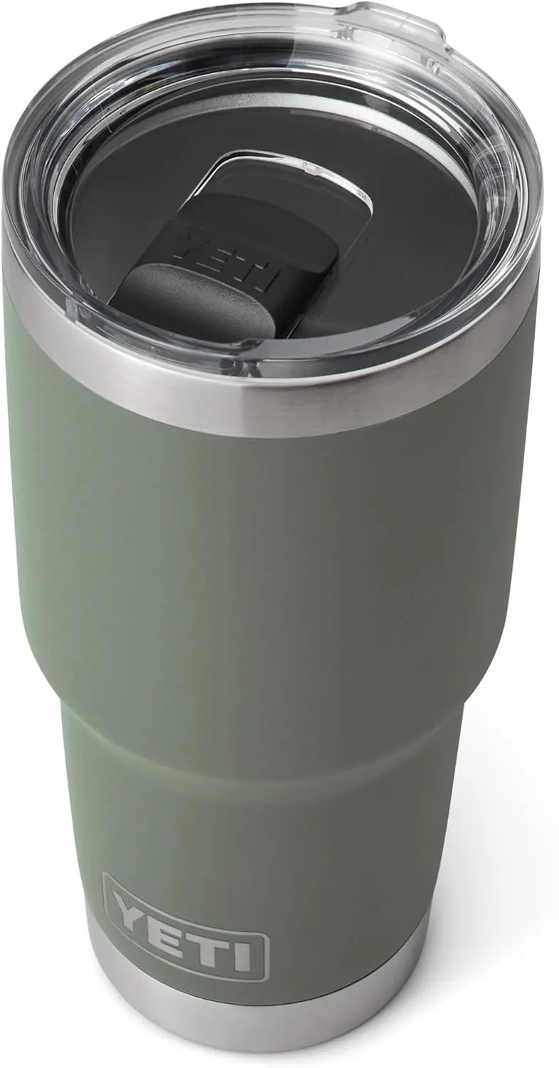 YETI Rambler 30 oz Tumbler, Stainless Steel, Vacuum Insulated with MagSlider Lid, Camp Green